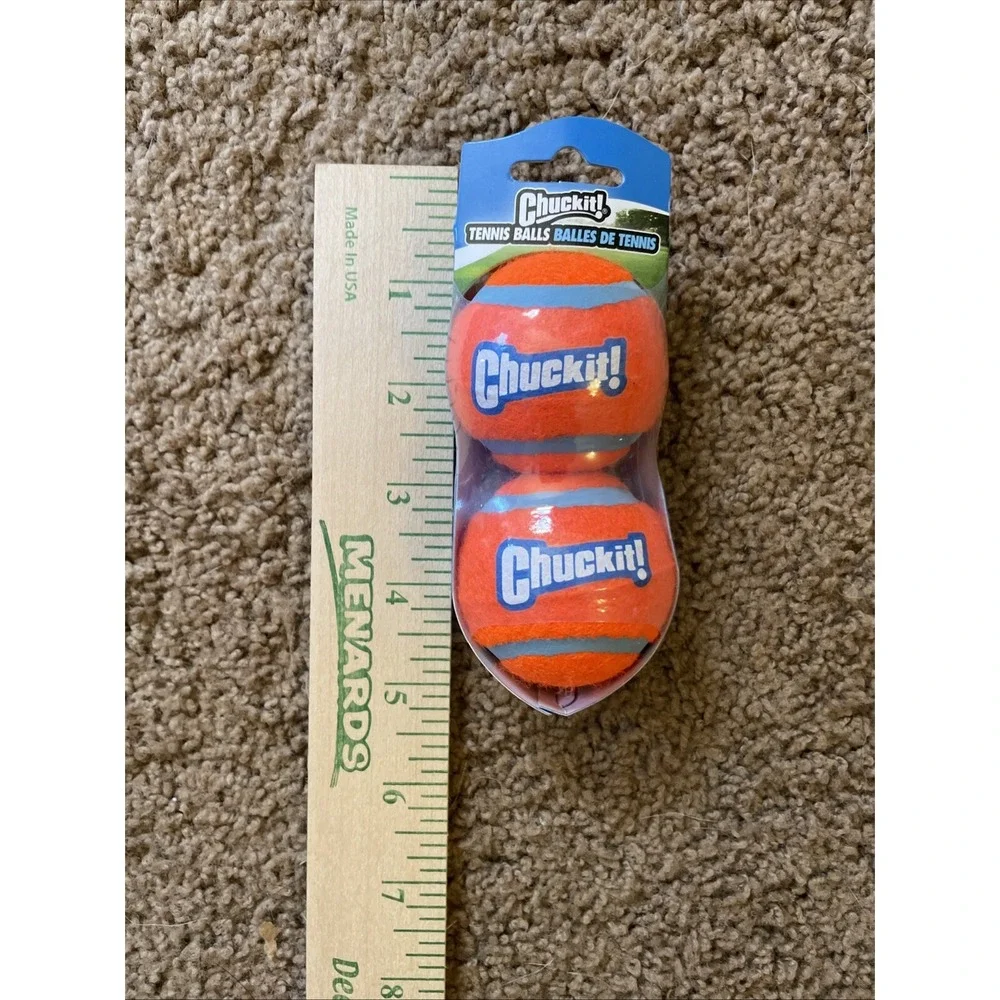 Chuckit! Compact Fetch Dog Tennis Balls, Small (for dogs 0-20 lbs) - Pack of 2